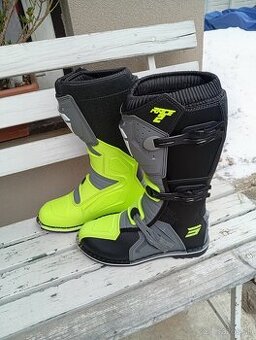 Čižmy topánky boty SHOT žlté fluo sivé