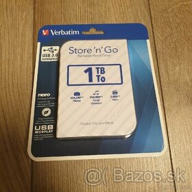 NOVÝ externý pevný disk HDD Verbatim Store N Go 1T - PREDAJ