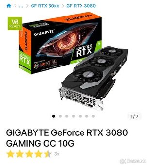 Grafická karta Gigabyte RTX 3080 Gaming OC 10GB