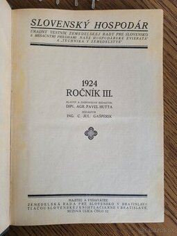Slovenský hospodár 1924,1925