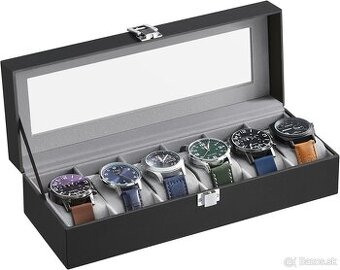 SONGMICS box na 6 hodiniek, čierny, nový
