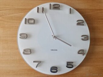 Nástenné hodiny Karlsson 4402 VINTAGE KULATÉ – BIELE