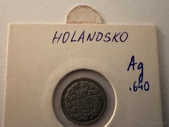 Strieborná minca 1941 Holandsko 10 cents (0.640 Ag)