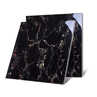 Luxusná  dlažba – čierna, lesklá