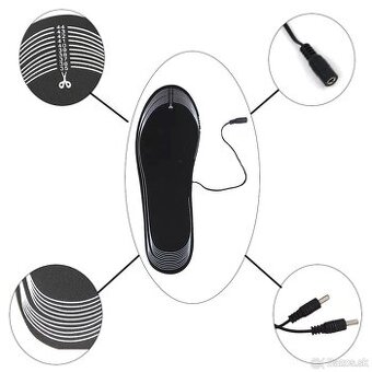 Elektricky vyhrievané vložky do topánok USB