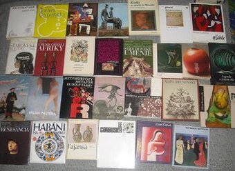 predam zbierka knih o umeni slovensko, cesko, svet