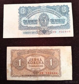 ČESKOSLOVENSKÉ BANKOVKY: r.1953-1961