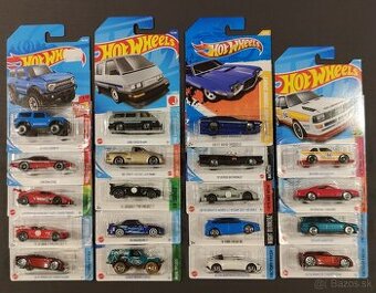 Hot Wheels mainliny na dlhých kartách
