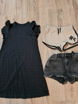 Predám saty a 2 x kraťasy velk. 140