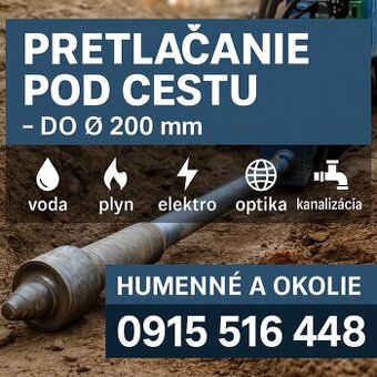 Pretlacanie pod cesty, krtovanie, tunelovanie