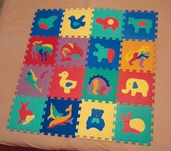 Detská penová skladacia hracia podložka s motívom zvierat