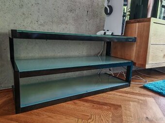 Hi-Fi stolík NorStone – sklo & kov 
