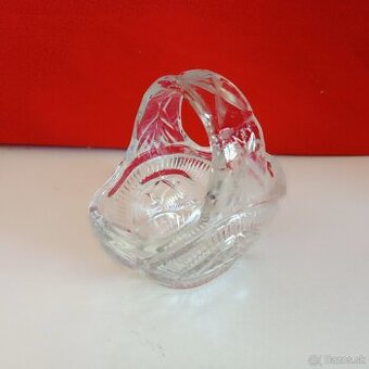 Milý vintage košík - liate sklo