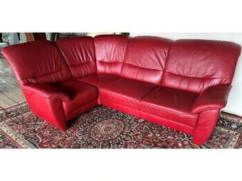 Luxusní rohová kožená sedací souprava, 2987