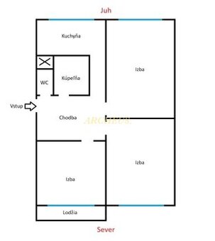 3 IZBOVÝ BYT S LODŽIOU, 65 M2, BIELOCERKEVSKÁ UL, KOŠICE