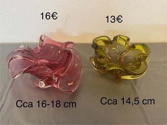 Misky/popolníky z hutného skla