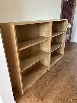 Ikea kniznica s dubovou dyhou