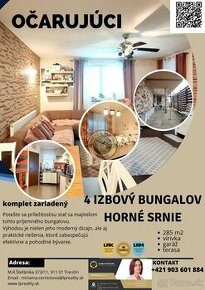 Znížená cena Veľkorysý bungalov s benefitom skvelého bývania