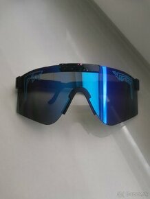 Športové slnečné okuliare Pit Viper (čierne-modré sklo)