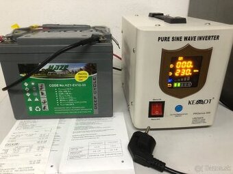 KEMOT PROsinus-300W a gélový akumulátor HAZE
