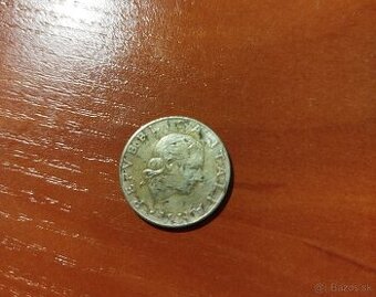 Predám 2ks mince :200lire-1978,1Franc-1987.
