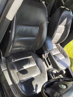 kozene sedadla, sedačky , interier škoda octavia 2
