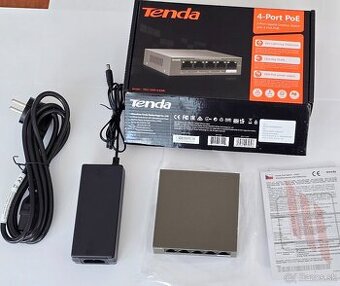 Tenda TEG1105P-4-63W PoE AT switch 4x PoE 802.3af/at, 5x 1 G