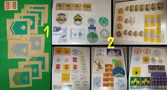 SKAUT - sada nášiviek - samolepky zo skautských zrazov