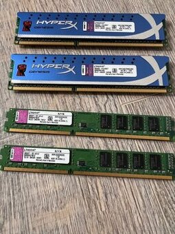 4× DDR3 desktop RAM moduly