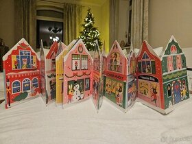 Vánoční městečko- veľké leporelo s otváracími okienkami - 1