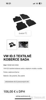 Koberce original ID.4 ID.5