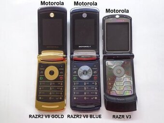 Motorola RAZR V3i STEELGRAY + RAZR2 V8 RAZR V3 E4 Dotyková
