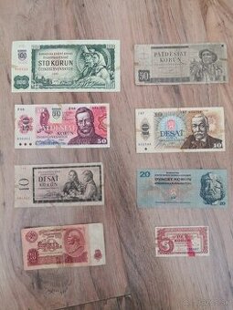 Československé staré bankovky