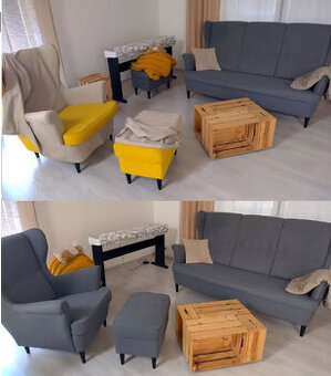 suprava ikea strandmon sivy bezovy alebo zlty