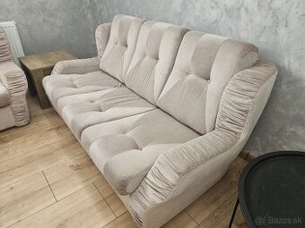 Čalúnená sedačka s kreslom – vo výbornom stave - 1