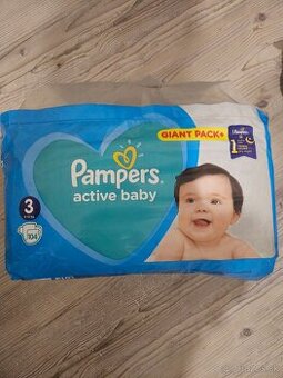 Predám Plienky Pampers active baby 3