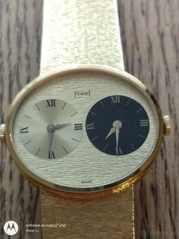 Exkluzívne Zlaté Hodinky PIAGET Dual Time 18k/750