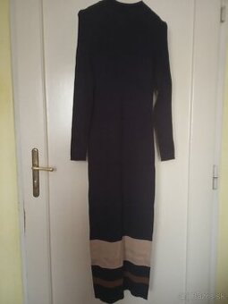 Tmavomodré upletové šaty, veľ. M, nové, nenosené