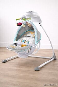 👶🎠 Predám detskú hojdačku Caretero Bugies – sivá 🎠👶