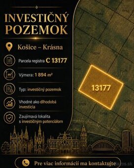 Investičné pozemky Košice - Krásna
