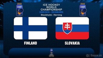 Vstupenky na MS 2025 v Hokeji Štokholm Fínsko vs Slovensko