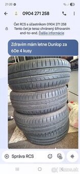Letné pneu 195/65/15 Dunlop