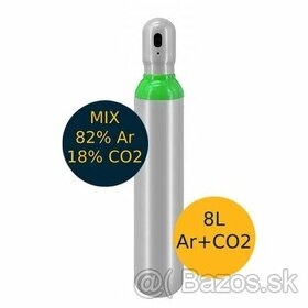 Tlaková fľaša Argón, Argón mix, CO2,pivoplyn 8 l - 1