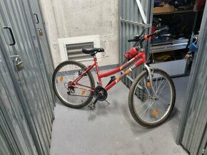 Dámsky bicykel červenej farby