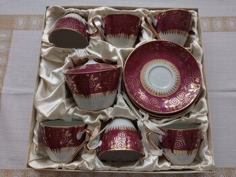 Karlovarsky porcelan - Retro - sada kavove salky