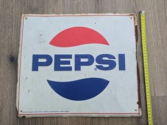 PEPSI stará reklamná plechová tabula