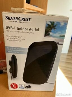 Izbová anténa DVB-T/DVB-T2 s integrovaným zosilňovačom