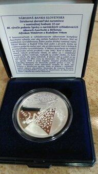 Strieborna minca Auschwitz