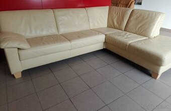 Kožená rohová sedacia súprava - PRAVÁ KOŽA
