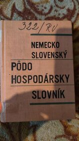 Predam knihu Nemecko-slovenský pôdohospodársky slovník